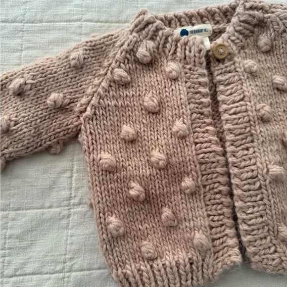 Cozy Pink Knit Sweater for Kids - Picture 2 of 3